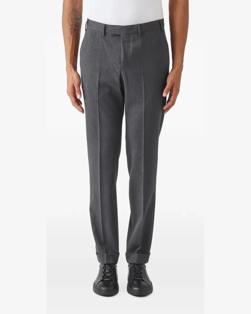 PT TORINO pressed-crease turn-up trousers - Grau Grau