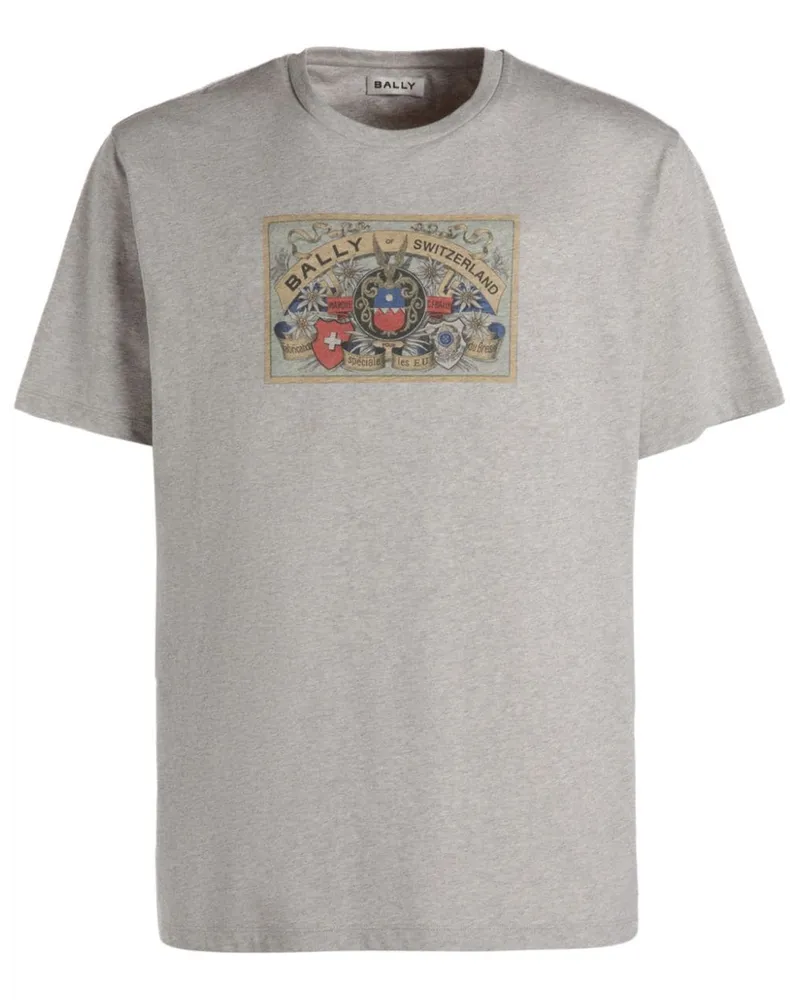 Bally T-Shirt mit Logo-Print - Grau Grau