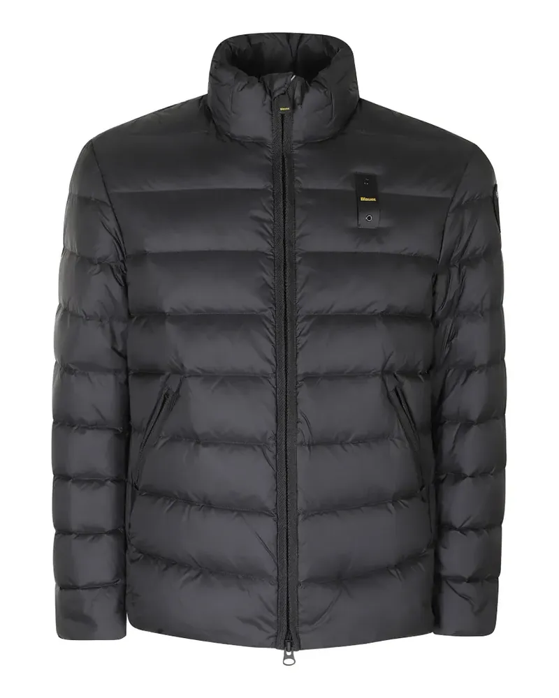 Blauer quilted jacket - Schwarz Schwarz