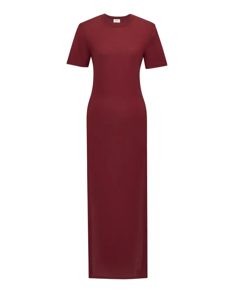 Saint Laurent Maxikleid mit kurzen Ärmeln - Rot Rot