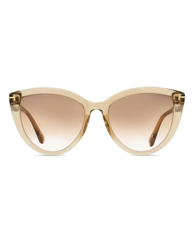 Tom Ford Cat-Eye-Sonnenbrille mit Teetassen-Gestell - Nude Nude