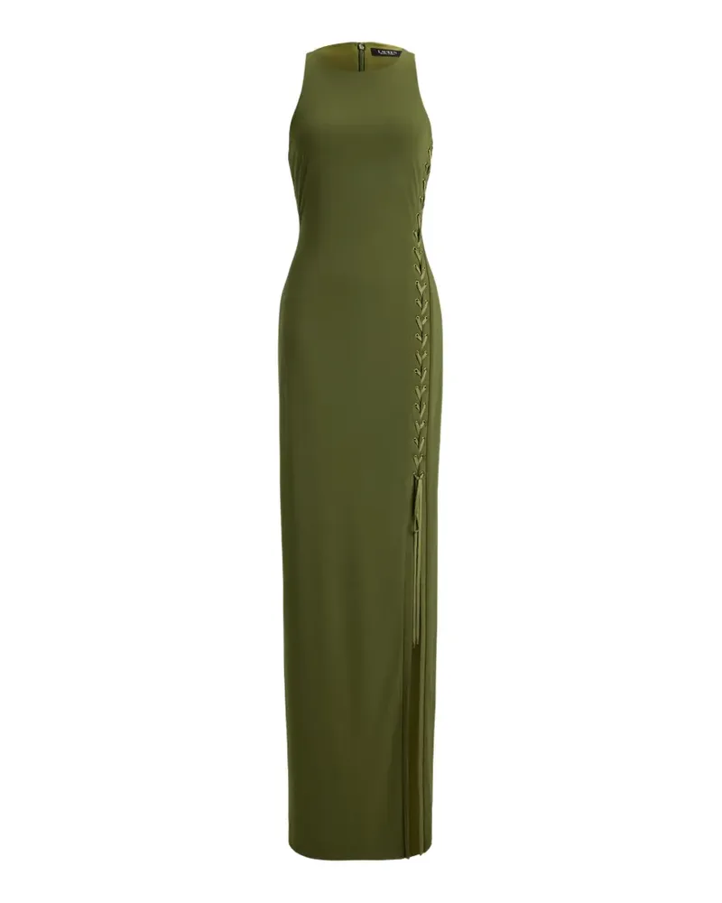 Ralph Lauren Jersey-Maxikleid mit Schnürung - Grün Grün