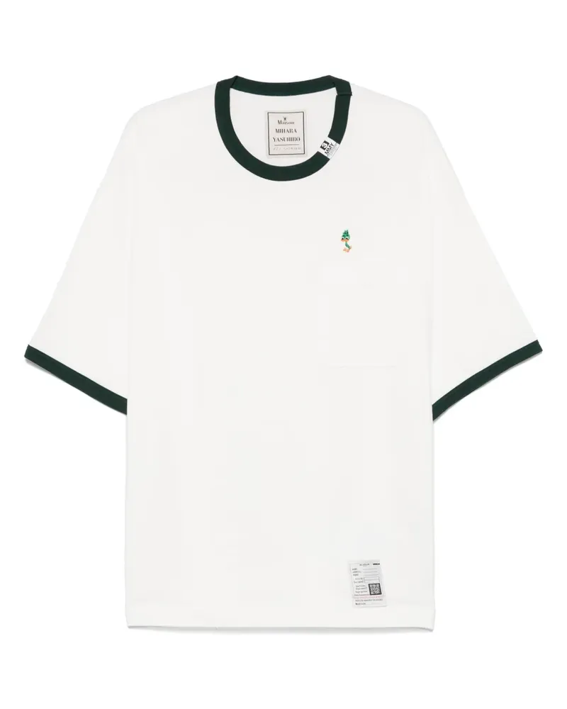MIHARAYASUHIRO T-Shirt mit Leon-Stickerei - Weiß Weiß