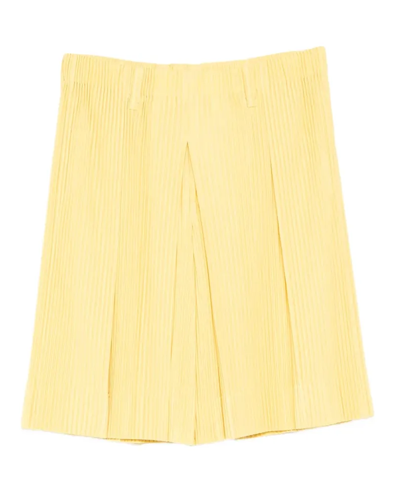 Issey Miyake pleated shorts - Gelb Gelb