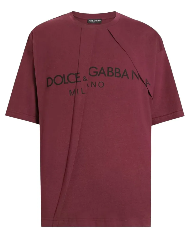 Dolce & Gabbana T-Shirt mit Faltendetail - Rot Rot