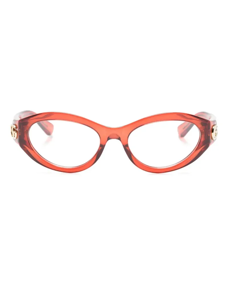 Gucci Transparente Cat-Eye-Brille - Rot Rot