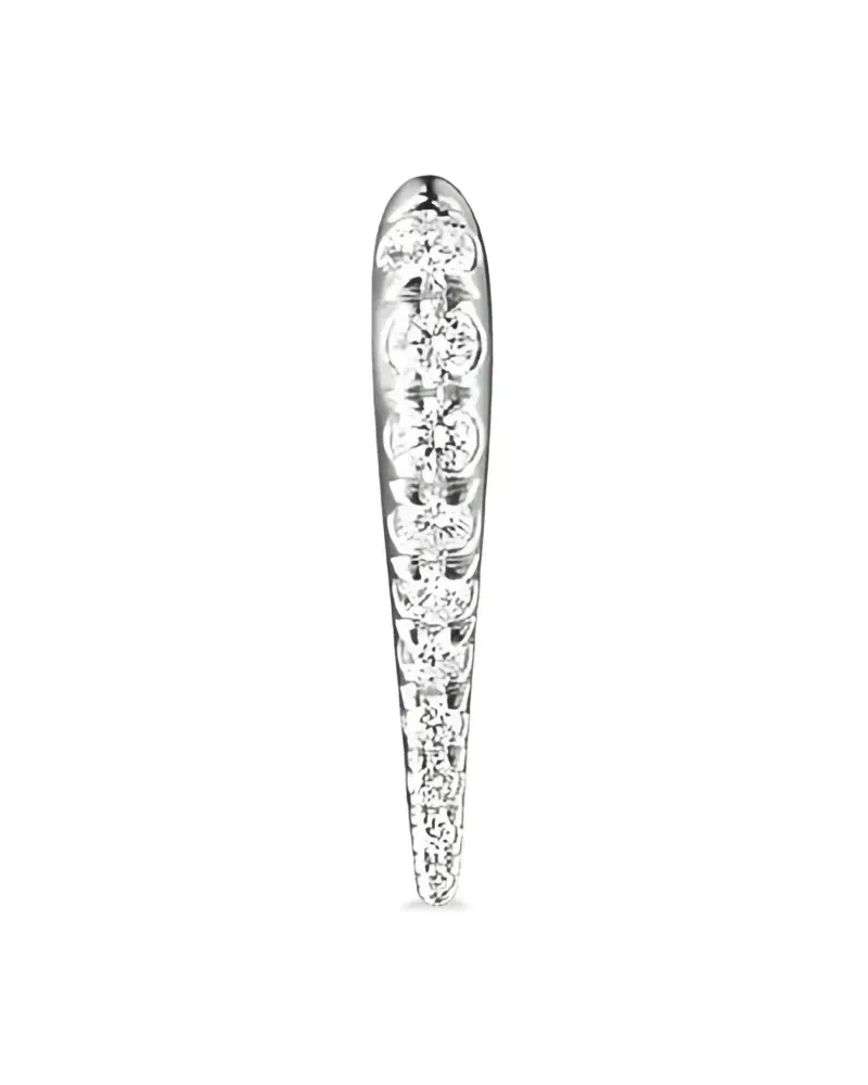 Melissa Kaye 18kt Lola Needle Weißgoldohrringe mit Diamanten - Silber Silber