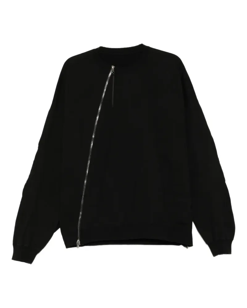 The Viridi-anne sweat zip-up cardigan - Schwarz Schwarz