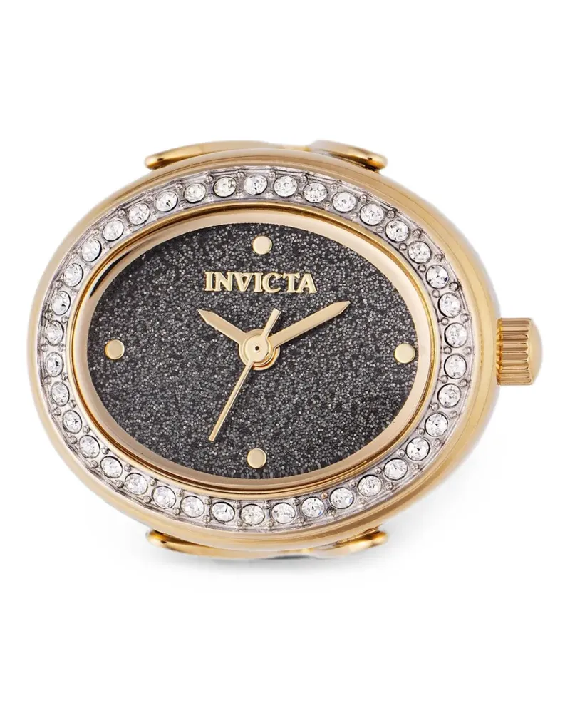 Invicta Mini Ring 20mm crystal-embellished oval watch - Schwarz Schwarz