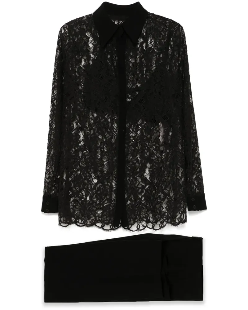Saiid Kobeisy Top aus Spitze mit Hose - Schwarz Schwarz