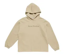 Hoodie mit Nieten-Logo - Nude