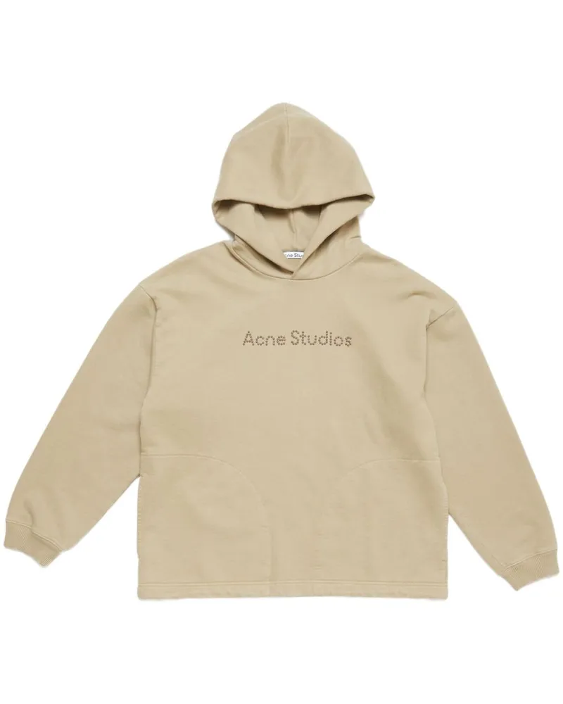 Acne Studios Hoodie mit Nieten-Logo - Nude Nude