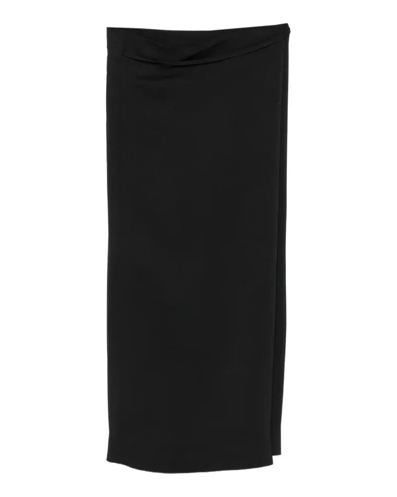 Calvin Klein Hallie wrap-style straight midi skirt - Schwarz Schwarz