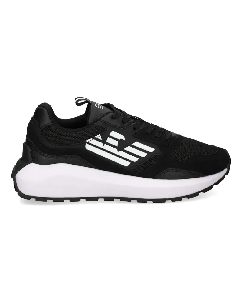EA7 Sneakers mit Logo - Schwarz Schwarz