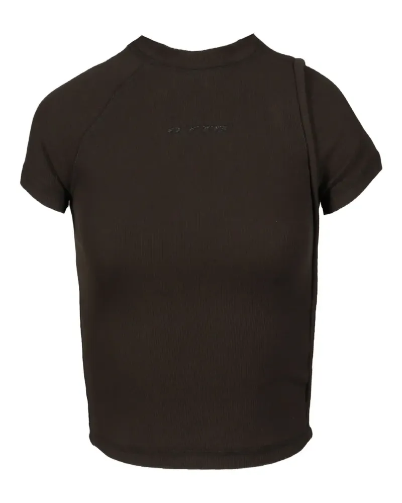 OTTOLINGER Geripptes T-Shirt - Schwarz Schwarz