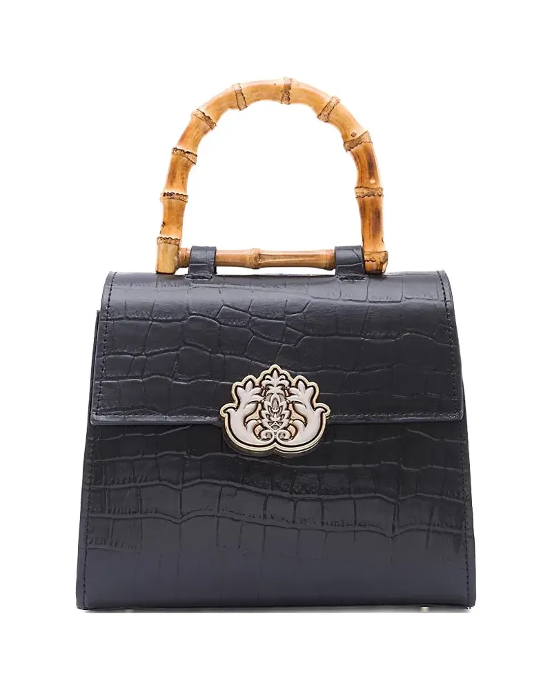 ISLA Umhängetasche aus Leder - Schwarz Schwarz