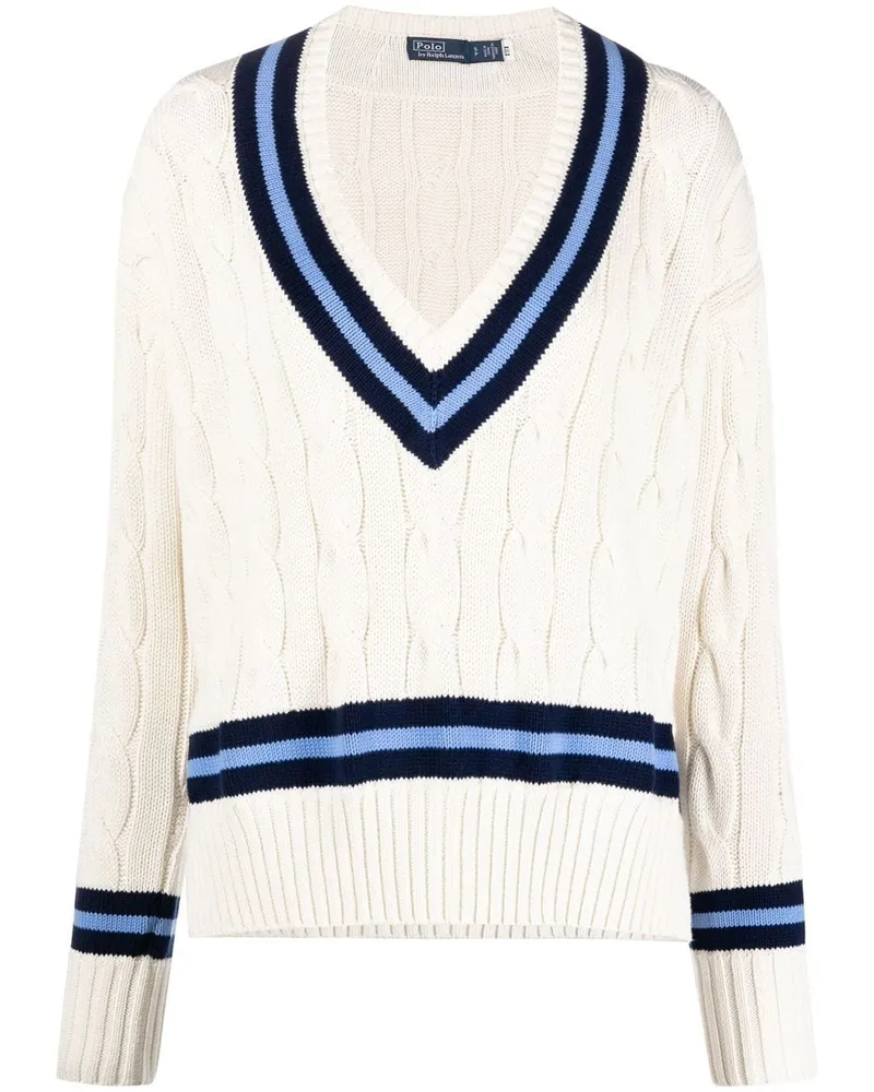 Ralph Lauren Pullover mit Zopfmuster - Nude Nude