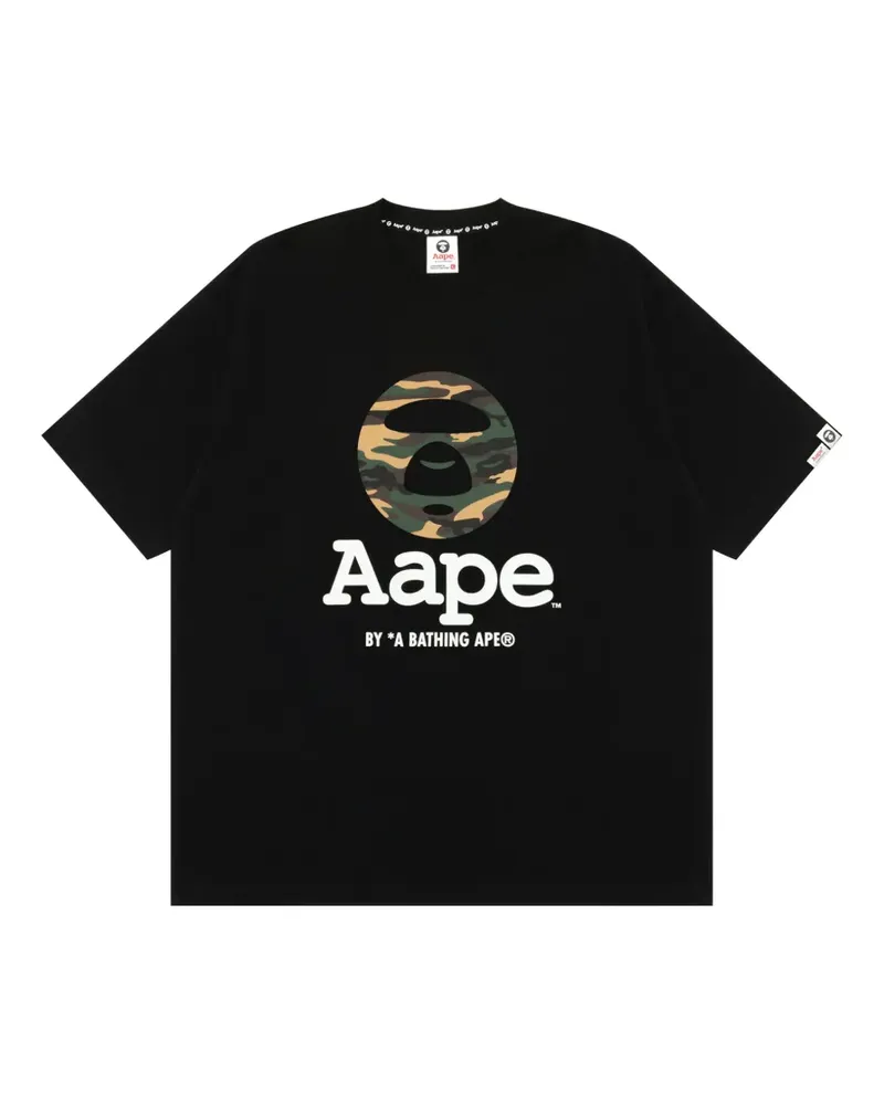 BAPE Aapeunvs T-Shirt mit Camouflage-Print - Schwarz Schwarz