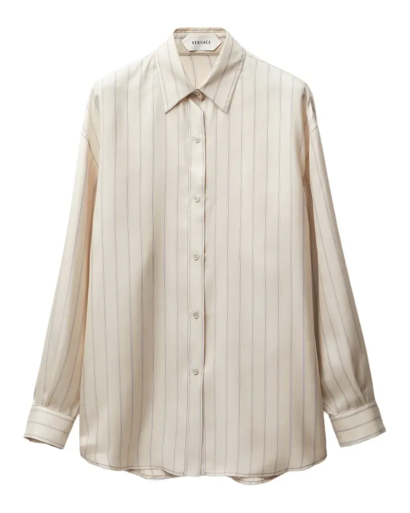 Versace Gestreiftes Hemd - Nude Nude