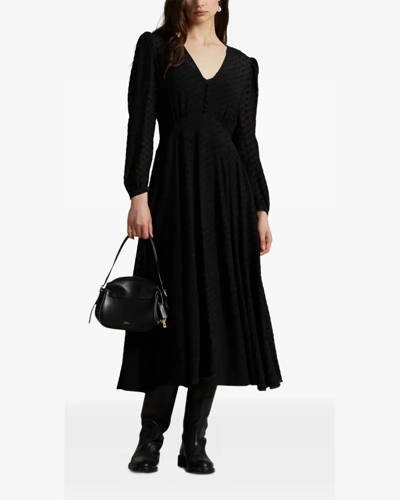 Ralph Lauren Kleid mit Puffärmeln - Schwarz Schwarz