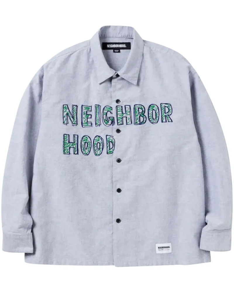 Neighborhood Hemd mit Logo-Stickerei - Grau Grau