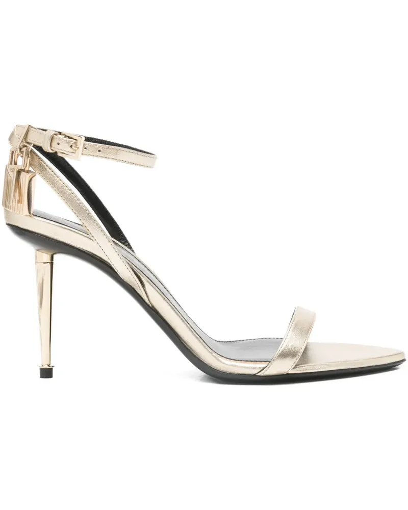 Tom Ford ankle-strap padlock sandals - Gold Gold
