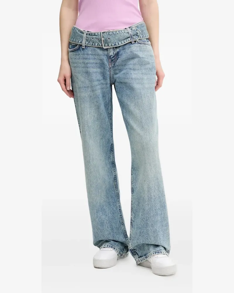 HUGO BOSS Schlagjeans mit Gürtel - Blau Blau