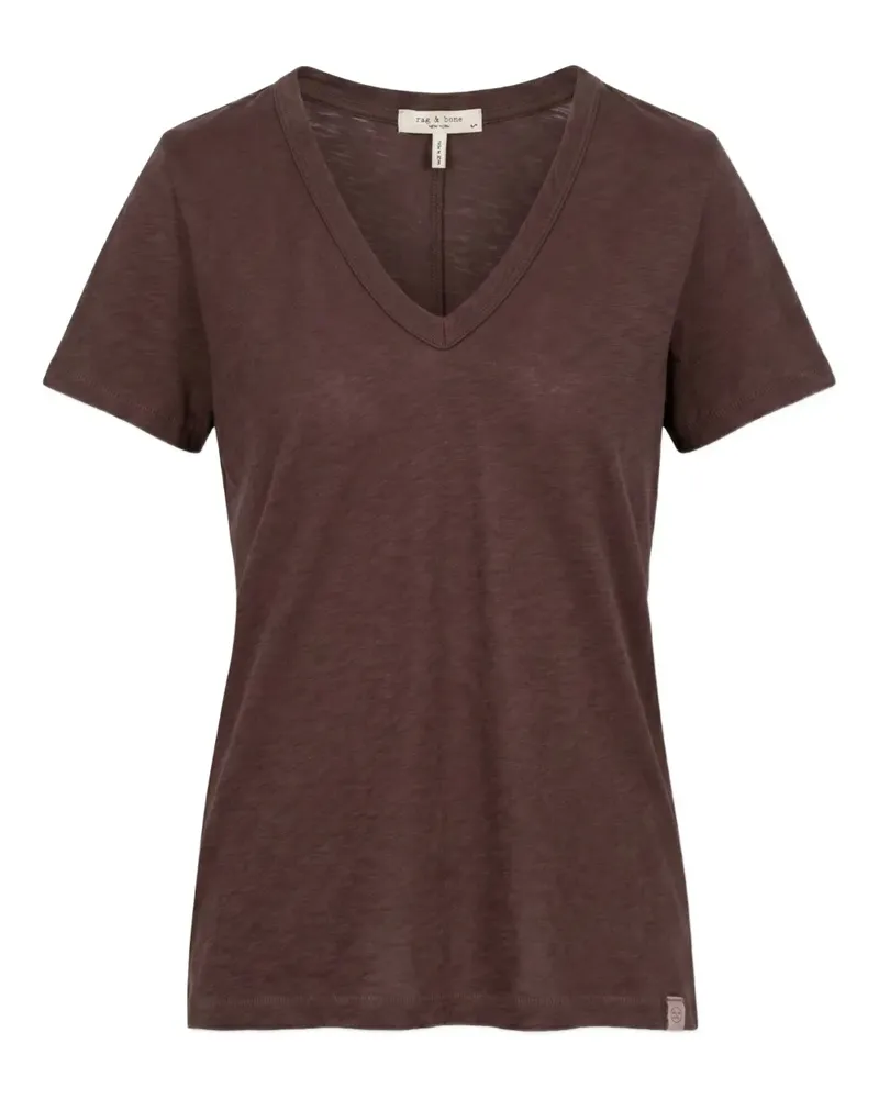 Rag & Bone T-Shirt mit V-Ausschnitt - Braun Braun