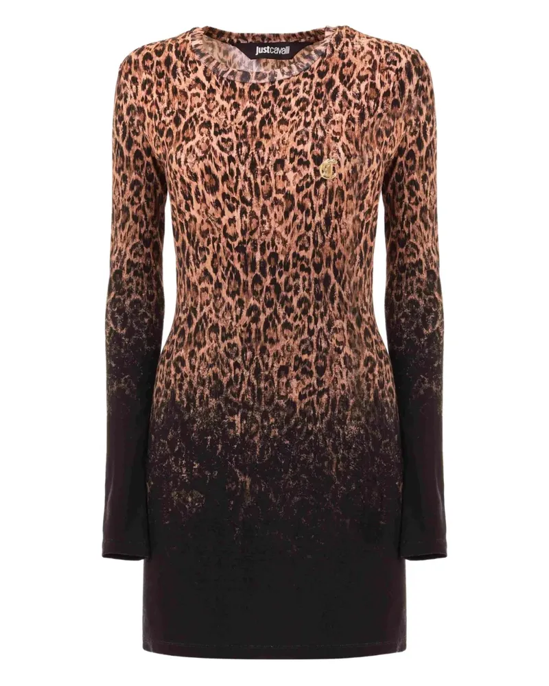 Just Cavalli Minikleid mit Leoparden-Print - Nude Nude
