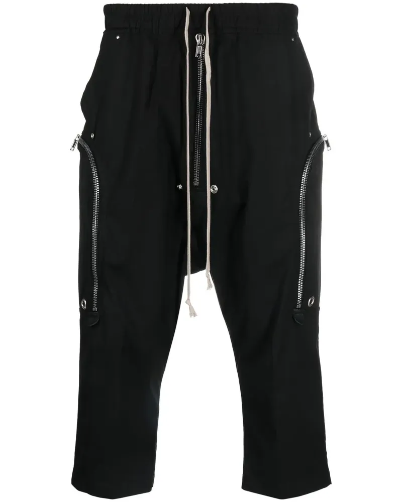 Rick Owens Cropped-Hose mit Kordelzug - Schwarz Schwarz