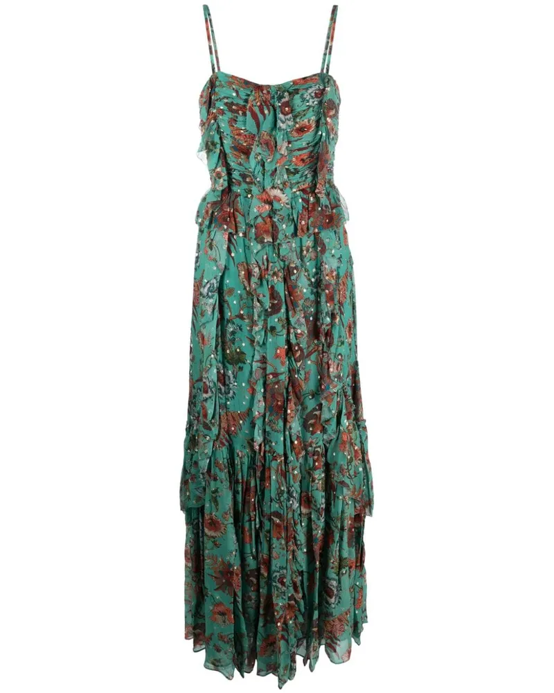 Ulla Johnson Colette Maxikleid mit Blumen-Print GrüN