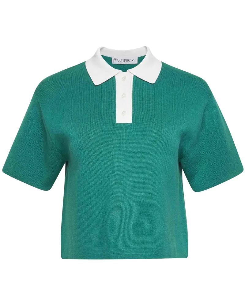 J.W.Anderson Cropped-Poloshirt - Grün Grün