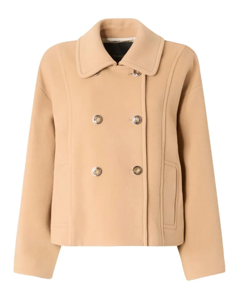 Pinko double-breasted cropped coat - Nude Nude