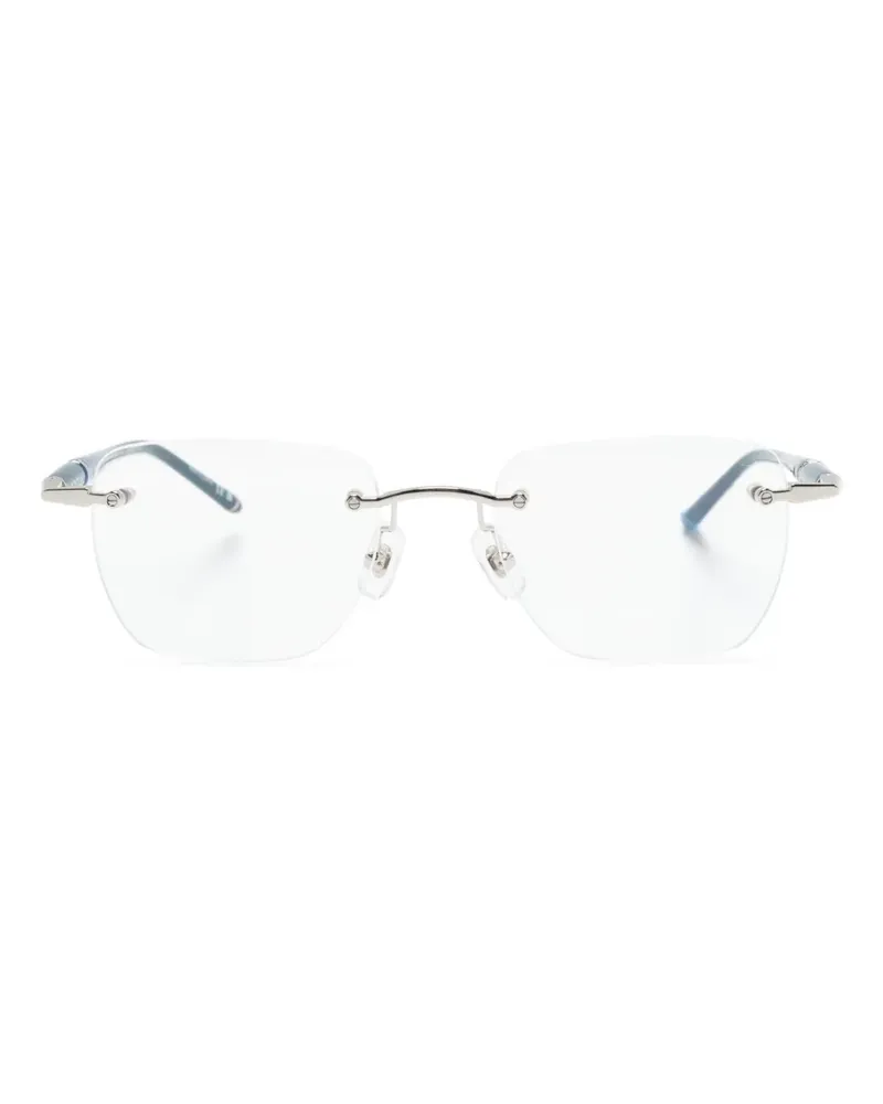 Montblanc Brille mit eckigem Gestell - Blau Blau