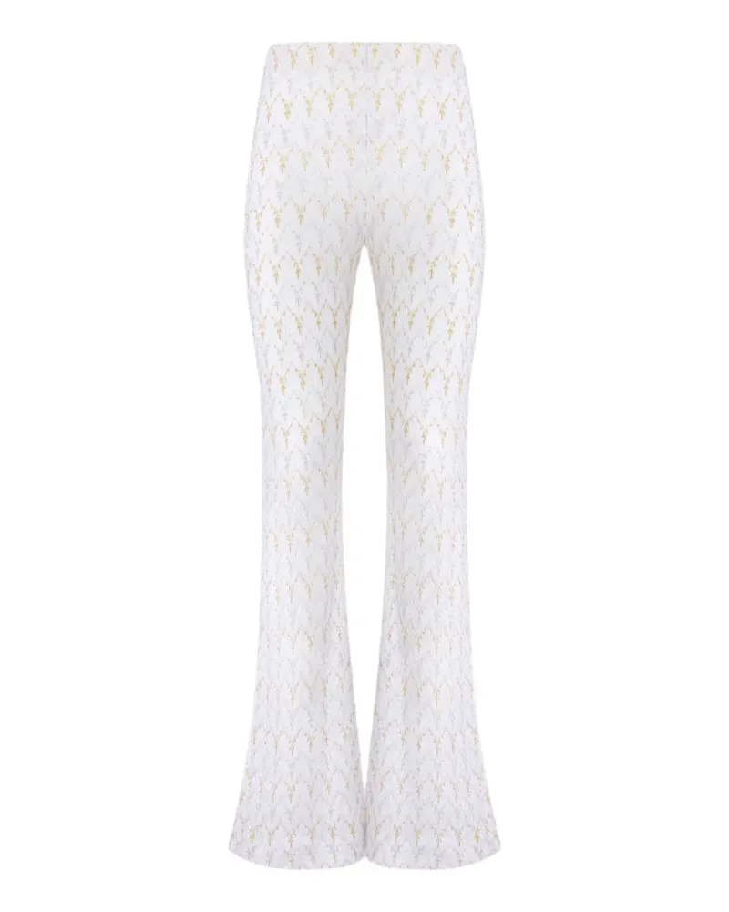 Missoni zigzag-patterned flared trousers - Weiß Weiß