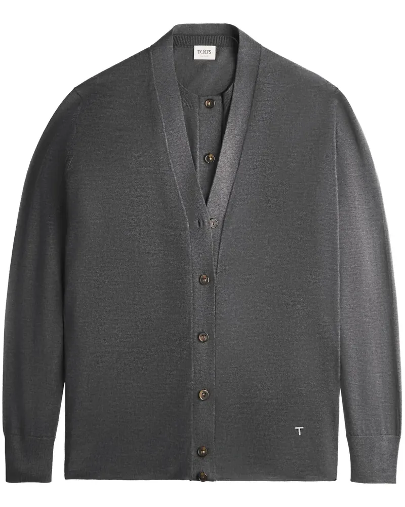 TOD'S Gestrickter Cardigan - Grau Grau