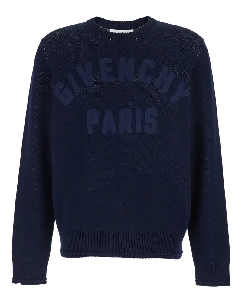 Givenchy Pullover mit Schriftzug - Blau Blau