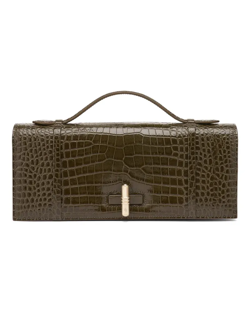 Malone Souliers May croc-embossed leather clutch bag - Grün Grün