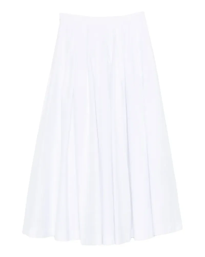 Roberto Collina A-Linien-Rock mit Reißverschluss - Weiß Weiß