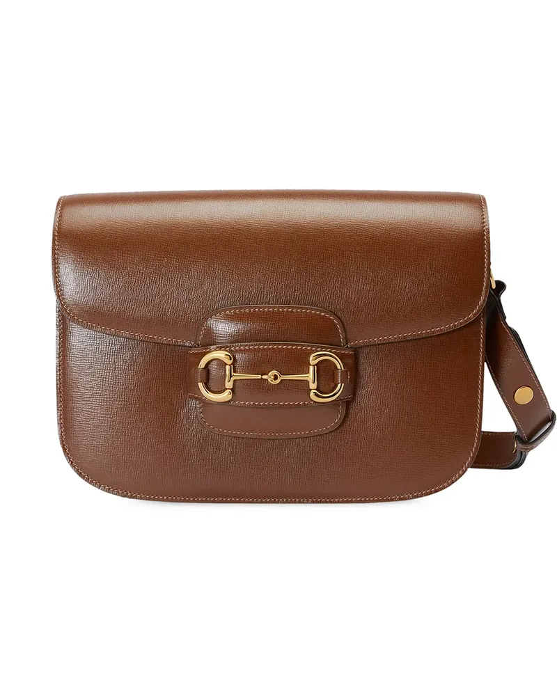Gucci 1955 Schultertasche mit Horsebit-Detail - Braun Braun