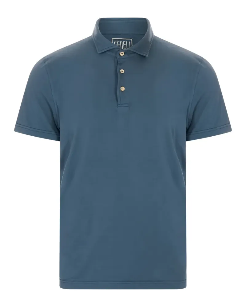 Fedeli Kurzärmeliges Poloshirt - Blau Blau