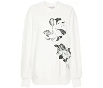 Jersey-Sweatshirt mit Blumen-Print