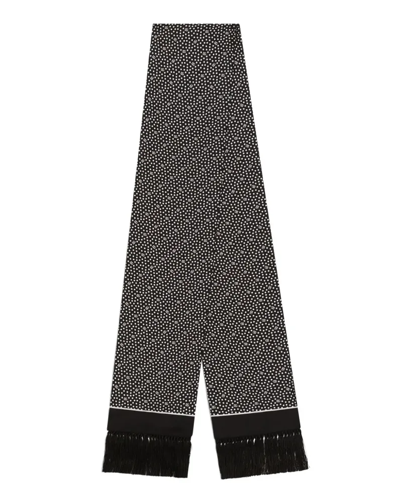 Dolce & Gabbana Schal mit Polka Dots - Schwarz Schwarz