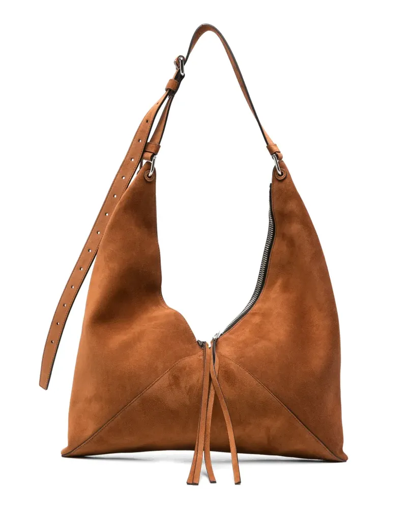 Moschino Schultertasche aus Wildleder - Braun Braun