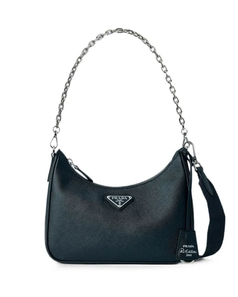 Prada Re-Edition 2005 leather shoulder bag - Schwarz Schwarz