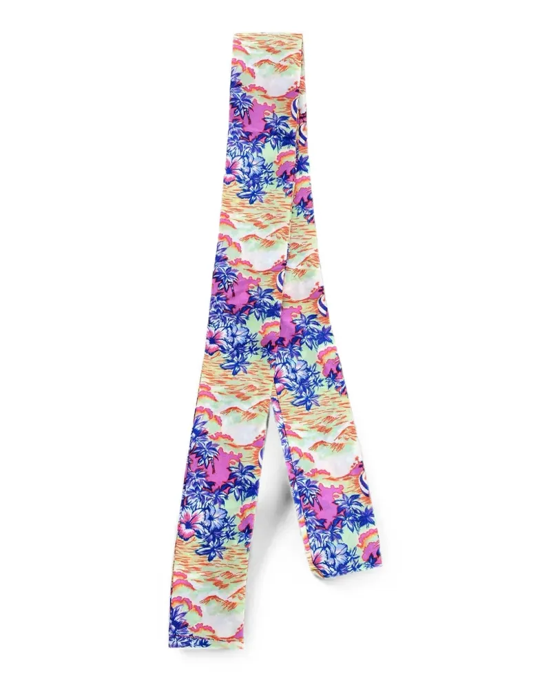 Dsquared2 Seidenschal mit Hawaii-Print - Nude Nude
