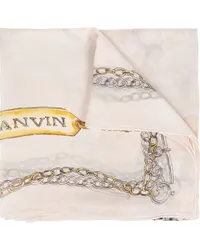 Lanvin Schal aus Seide mit grafischem Print Rosa