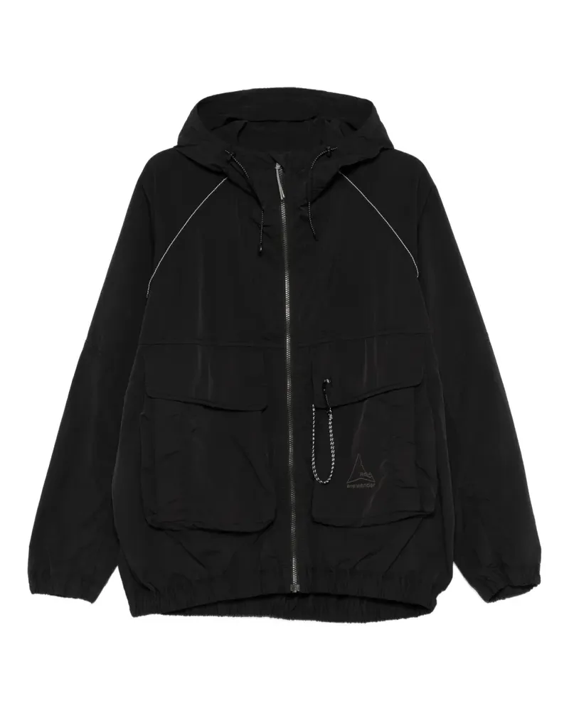 and wander x ROA Kapuzenjacke mit Reißverschluss - Schwarz Schwarz