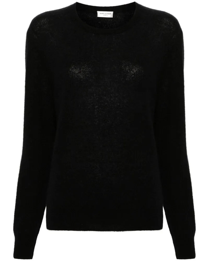 Saint Laurent Pullover mit Rundhalsausschnitt - Schwarz Schwarz
