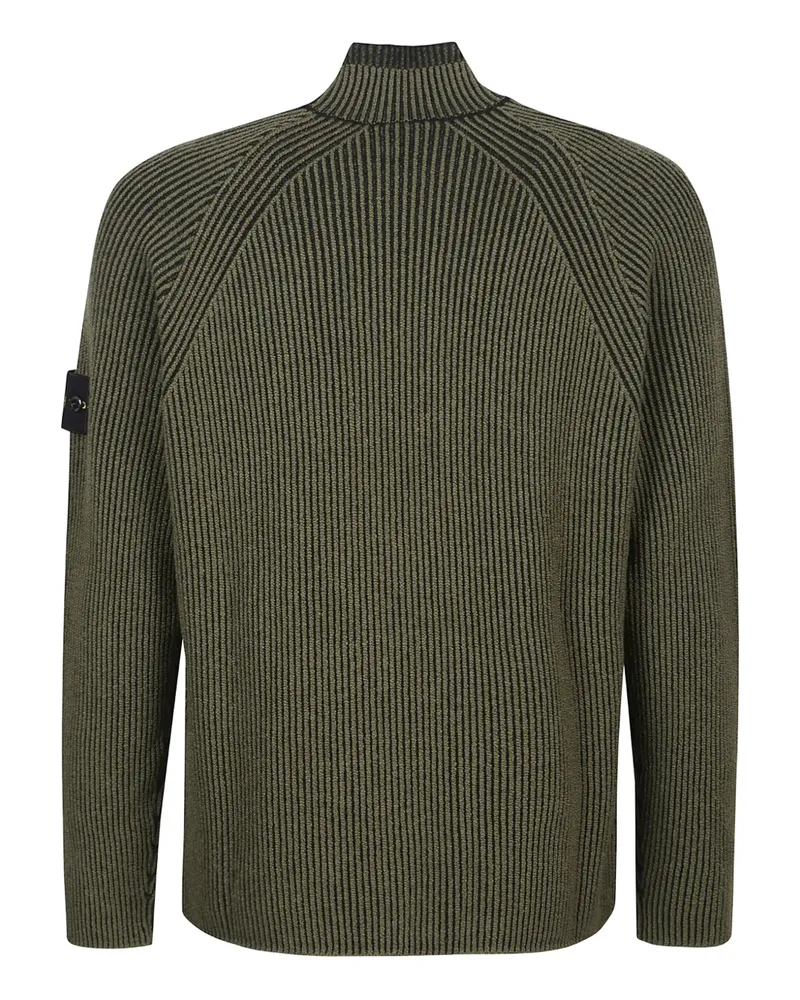 Stone Island Gerippter Pullover - Grün Grün